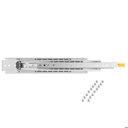 Skuffeskinne med fuld udtræk-Duoku-711 mm-Låseskinne til skuffe-Sidebærende skinne-1 par