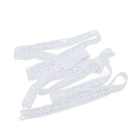 Blondebånd Bomullstråd 20 Yards Hvite Dekorative Tilbehør for DIY Klær Gave Scrapbook Dekorering