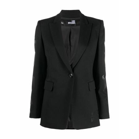 Love Moschino, Blazers Zwart, Dames, Maat:M