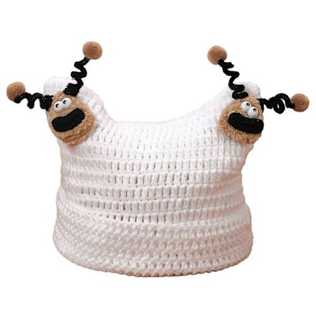 Härlig Plysch Stickad Mössa Modehatt Mjuk Bekväm Mössa Tecknad Mönster Mössa för Vintervärme och Mode