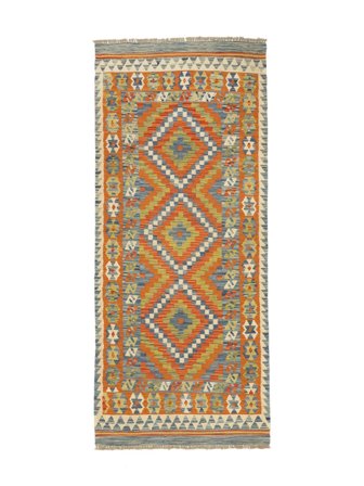 Tissé À La Main Kilim Afghan Old Style Tapis 98X227 De Laine Petit