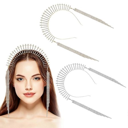 2 kpl Jumalatar Päähineet Strassikivikoristeiset Hapsu Halo Kruunu Tiarat Hiusasusteet Naisille