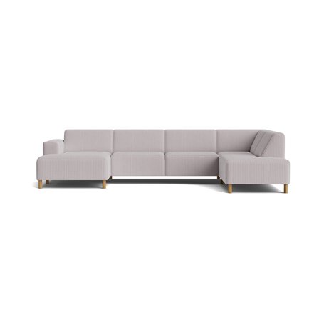 Seam U-sofa, venstrevendt - Lincoln Lysegrå - 344x206x78 - Sofa, u-sofa