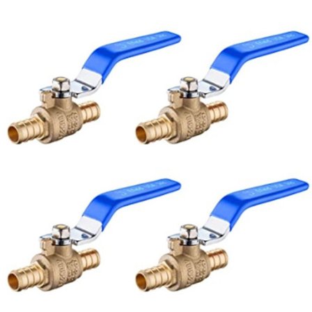 4Pack PEX-palloventtiilit Täysiaukkoinen sulkupalloventtiilin veden pysäytys