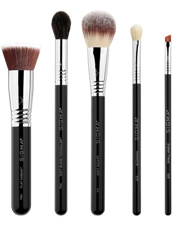 SIGMA Beauty Must- Have Brush Set - Black - 99 G