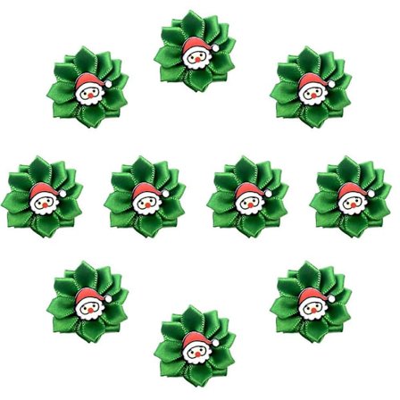 Julehundehårbøjler Elastiske Buede Bøjler Blomstrende Blomster 10 stk