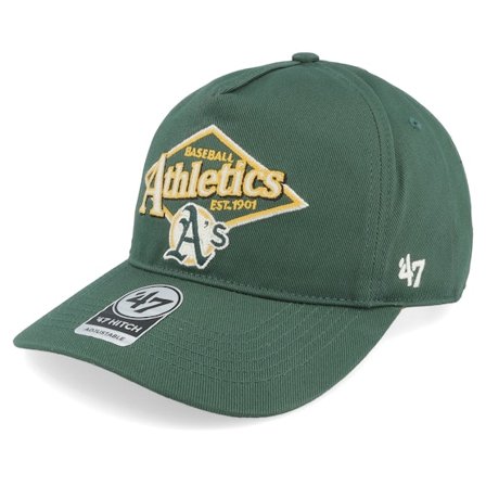 47 Brand - MLB Grün Adjustable Cap - Oakland Athletics MLB Diamond 47 Hitch Dark Green A-frame Adjustable @ Hatstore