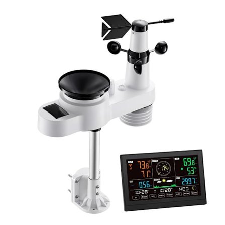 Väderstation - DUOKU - YT60308 - Solenergi - 7,5 tum skärm - 5 i 1 WiFi