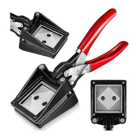 Håndholdt passbildekutter Fotoklippemaskin Hullmaskin Egnet for kontor (9.06x3.54x2.56 tommer)