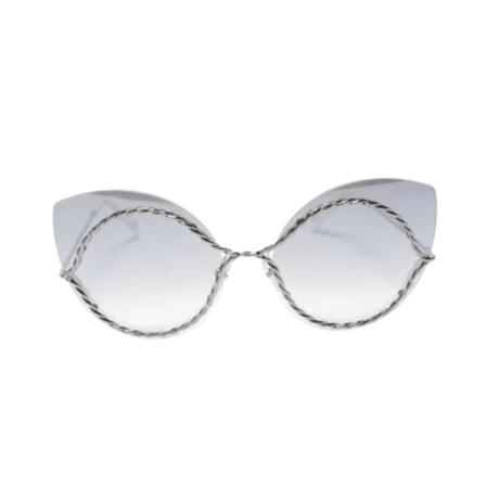Marc Jacobs Pre-owned, Pre-owned Plastic sungles Wit, Dames, Maat:ONE Size,metallic