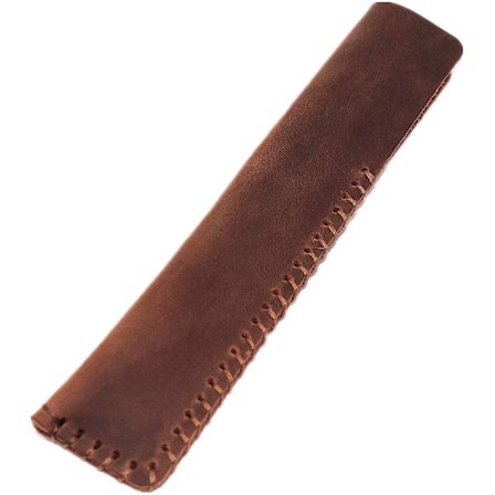 Handmade Genuine Leather Single Pen Case Fountain Pen Sleeve Holder Pouch Cover Vintage (coffee)