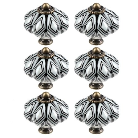 Paketti Keramiikkakaapinnuppia, Tyylisä Kaapinnuppia, Antiikki Kurpitsan Muotoinen Keittiökaapin Vetimet, Pyöreät Huonekalujen Ovien Nuppi