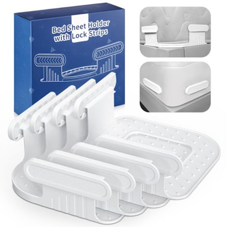 Lagnholdere passer til alle lagenstørrelser, holder lagner sikre og stramme, 4-pak