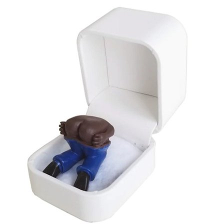 Prank Ringæske Der Prutter, Sjov Fødselsdagsgave til Spøgefugle Pruttelyd Når Den Åbnes (Sort)