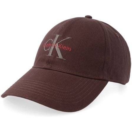 Calvin Klein - Brun unconstructed Keps - Monologo Embroidery Baseball Cap Rich Brown Dad Cap @ Hatstore