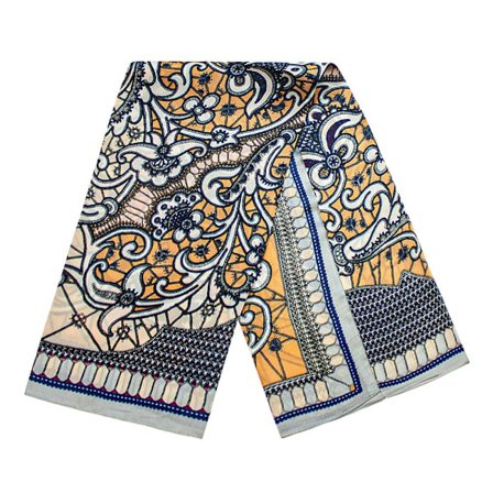 Elegant Orange Paisley Scarf - Perfekt för Alla Tillfällen