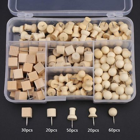 180 trykknapper Naturlig farge Tredekor DIY-verktøy 10mm for hjemmet O