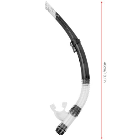 Profesjonell dykking snorkling snorkel semi-tørr dykking svømmeutstyr (gjennomsiktig svart)