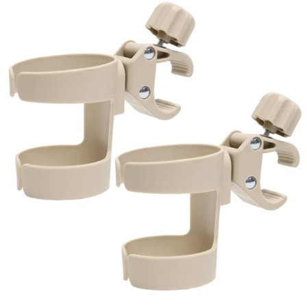 360 Graders Rotation Justerbar Kopholder til Kørestole, Cykler, Rollatorer - Stort Design Bærbar Aftagelig Sikker Fastgørelse, Khaki-