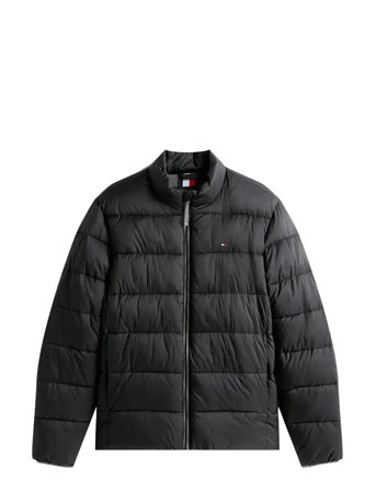 Mid Weight Stand Collar Jkt Black Tommy Hilfiger