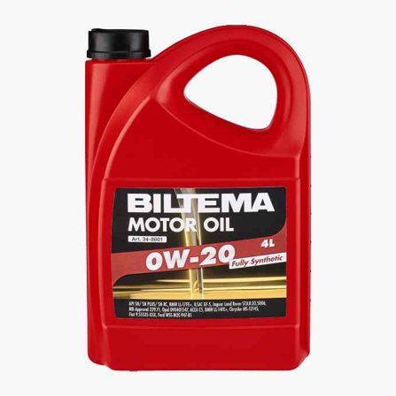 Biltema - Helsyntetisk motorolje 0W-20 ACEA C5 4 liter