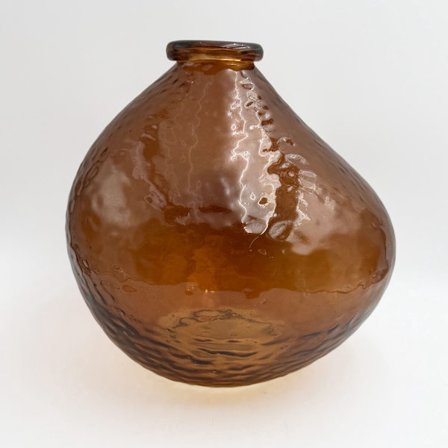 Glasvase, Karamel, 25x25x25 cm