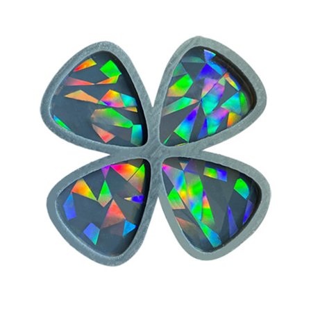 Holografisk form för hartsgjutning Silikonharts form Triangel form för hartskonstverk