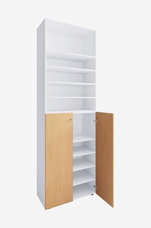 VCM - Vcm Skoskap Lona 2Xl 10-rom med hengslede dører + hylle - Flerfarget - Skoskap - Fra Homeroom