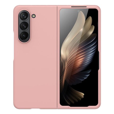 Kuminen kova kuori Samsung Galaxy Z Fold 5:lle, vaaleanpunainen