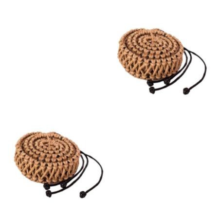 1/2 ståltungtrumma omlindat flätat rep för handpanna 2Set