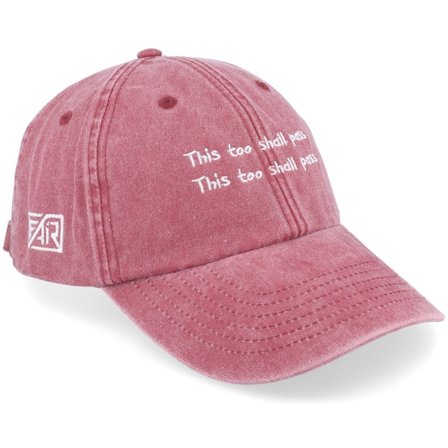 Fair - Rood unconstructed Cap - This Too Shall Pass Red Dad Cap @ Hatstore