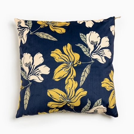 Samettinen monivärinen tyyny, 45x45cm kangas