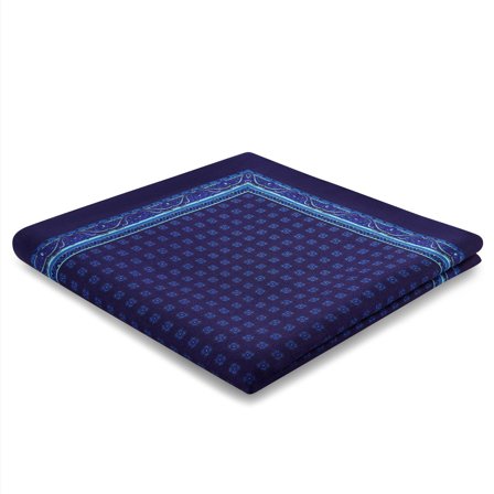 Elegio | Double-Sided Blue and Red Dotted Silk Pocket Square for Men - Patterned Pocket Squares