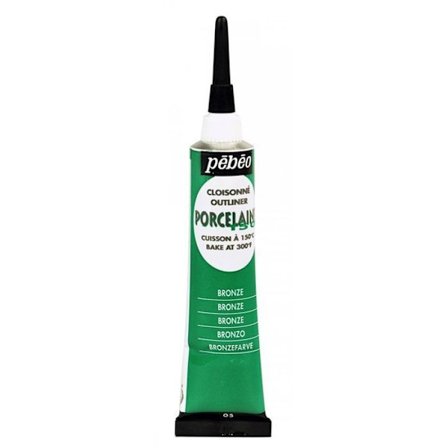 Blank vattenbaserad porslinsfärg - Brons - 20 ml