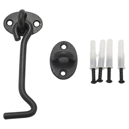 2 stk. 4 tommers lås for låvedør, lås for låvedør, tung solid dør lås, høyere sikkerhet og personvern, S