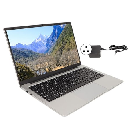 Intel J4105 Laptop för Win 10, 1920x1080 HD Stor Skärm Silver Bärbar Dator, Silver, 15,6 Tum Full HD-Skärm