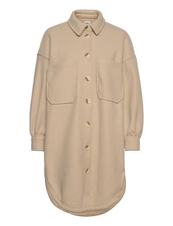 Onltrillion L/S Ovrs Shacket Pnt Beige ONLY