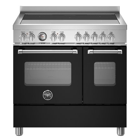 Bertazzoni MAS95I2ENET Master Induksjonskomfyr med dobbelovn 90 cm, Matt Svart' - 'Matt sort, pantone process black c