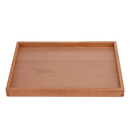 Rektangel tekoppsbricka i trä Kaffetallrikhållare Snack Serveringsbricka Förvaringsbricka