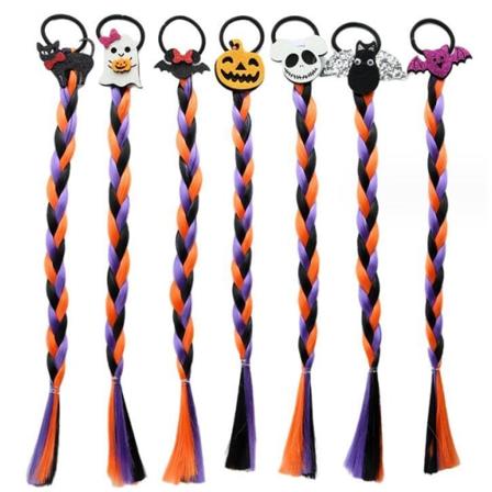 7 ST Halloween Peruker Flätor Dam Twisted Flätor 35CM