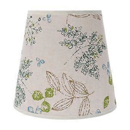 Lampeskærme Linned Med Print Linned Klud Lampeskærm Housewarming gave 19.00X17.00X13.00CM 1 stk