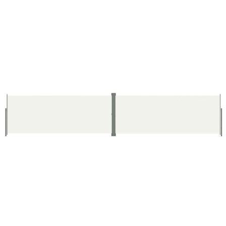 Vidaxl Infällbar Sidomarkis Gräddvit 200x1000 Cm Creme
