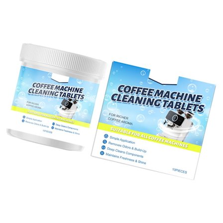 Giftfria avkalkningstabletter för kaffebryggare, säker rengöring för rostfria stålenheter