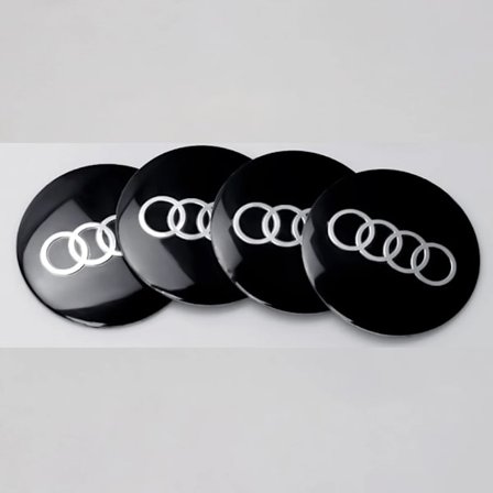 56 mm hjulcenterkapsel bilmærke logo emblem hjulmærkat til Audi A3 A4 A5 A6 Q3 Q5 Q7 TT