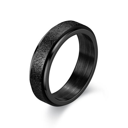 Rustfrit stål anti-stress ring med enkelt design