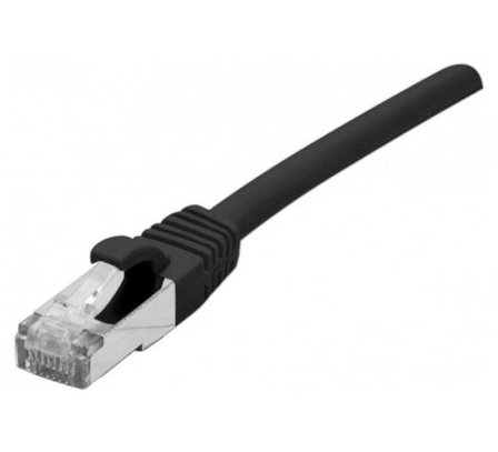 EXC Network Cable | Cat 6 | F/UTP | Low smoke/halogen free | Connection cable | Black | 0.3m
