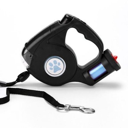 Koiran talutushihna, jossa harjoitusnauha MUSTA