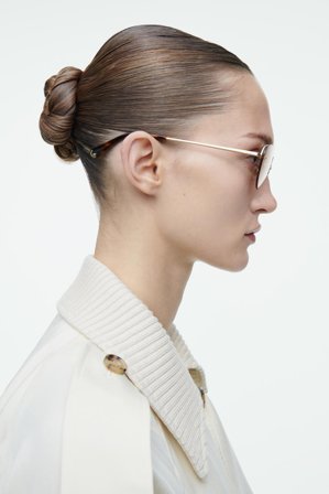 COS Femme Lunettes De Soleil Daze - Œil-De-Chat in Doré