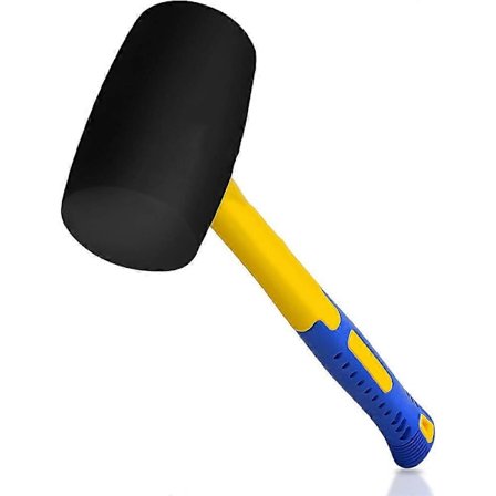 Svart Gummihammare/Klubba (55 mm - 550 gr.)