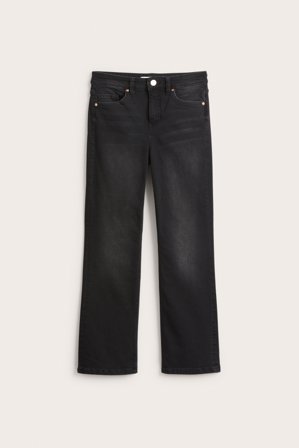 Kappahl | Cropped flare jeans regular waist Vasket svart denim 36 | Vasket svart denim